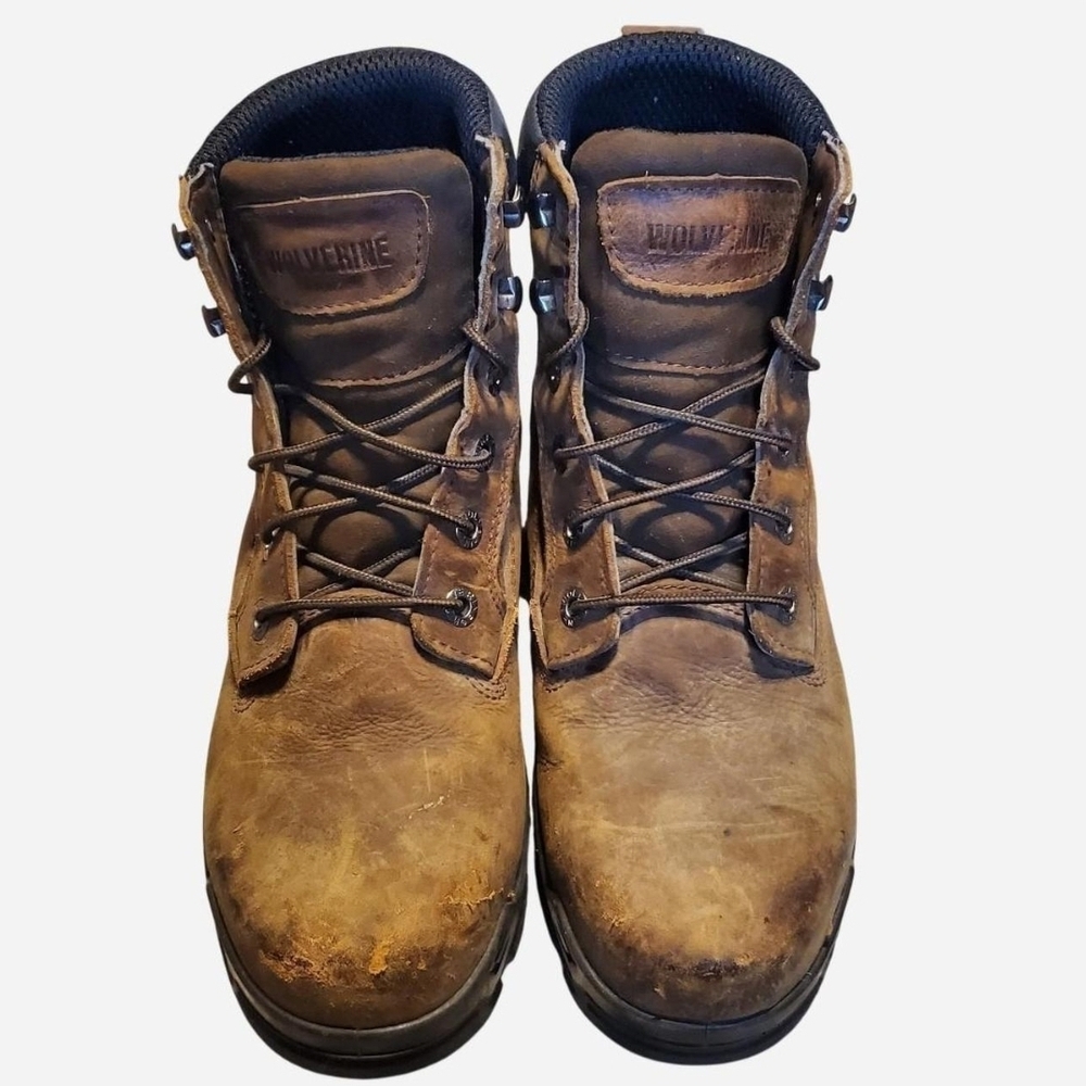 Wolverine Men's Steel Toe Brown Leather Work Boots